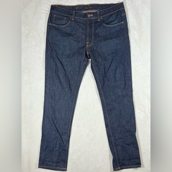 Men's Nudie Jeans Made in Italy 36W 32L Japanese Selvedged Denim Jeans EUC - Picture 1 of 15